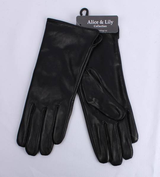 Shackelford genuine leather plain black glove S,M,L STYLE:S/LL4245BLK